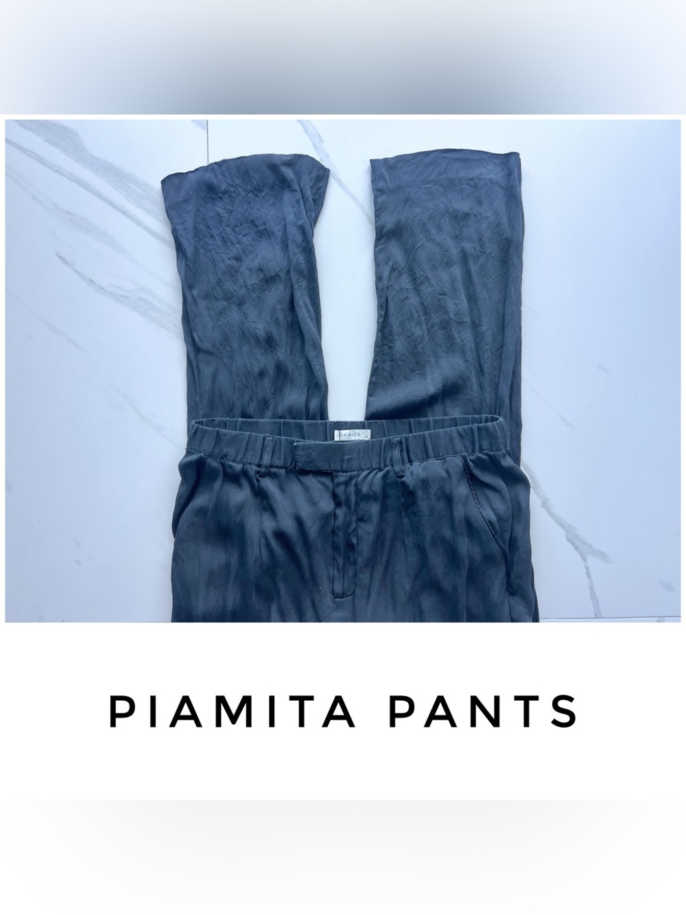 Piamita pants size Medium black silk pj